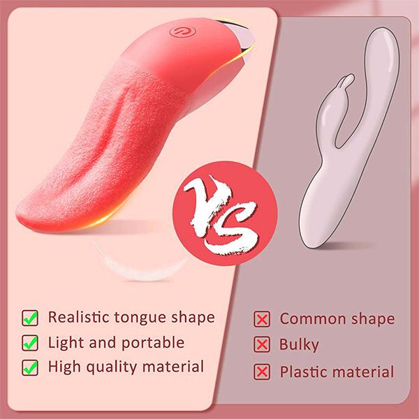 10 Modi Realistisk Tungeslikking Kraftig Stimulator Vibrator G Spot Klitoral Stimulering Brystvorter Onani Voksen Sexleketøy For Kvinner Par