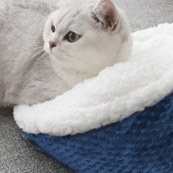 Katzen-Winterschlafsack, gemütliches, warmes Katzenhöhlenbett, mit Flanell überzogen, 360-Grad-Wärme-Katzentunnelbett für Kätzchen und Welpen