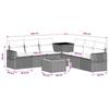Sofa Set 8 Pcs Beige and Cream White Poly Rattan and Steel
