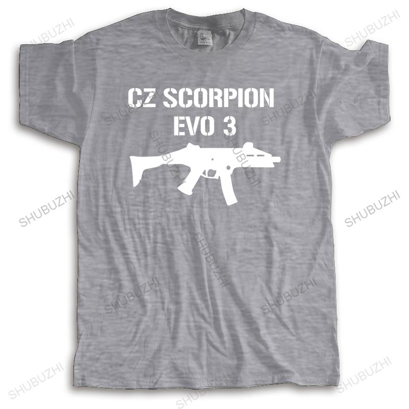 New Arrived Casual Tshirt Men Cotton Tops Man Crew Neck T-shirt CZ SCORPION EVO Summer Top Gift Male Short Sleeve T-SHIRT