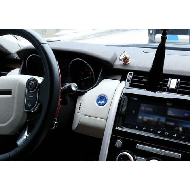 For Range Rover Evoque 2012- Blue ABS Start Button Ignition Switch Cover 2pc
