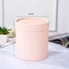 Neue Runde Blume Geschenkbox Einfarbige Silberne Geschenkverpackung Papierbox Karton Blumenarrangement Eimer Strauß Aufbewahrung