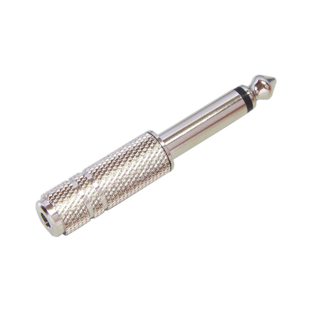 

Converts stereo mini plug to monaural standard plug 3.5mm (female) 6.3mm (male) PLG-N6202