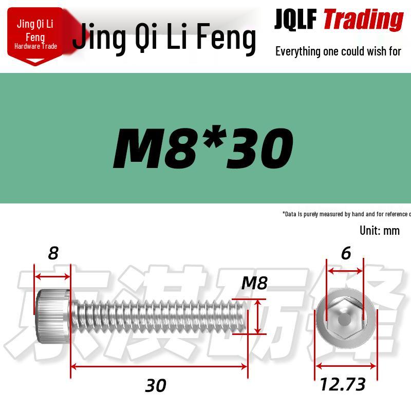 201 Stainless Steel Hex Socket Head Cap Screws M3-M27, Fully Threaded