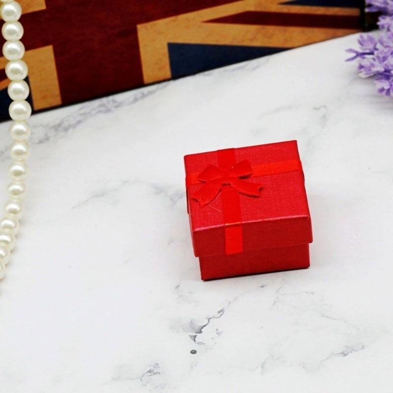 Pack of 30 Jewelry Gift Storage Boxes Small Cardboard Box with Lid and Bowknot for Rings Pendants Necklaces Earrings