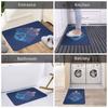 1pc Non-slip Entrance Mat, Suitable for Living Room, Mountain Lake Blue Hallway Carpet, Bedroom Decorative