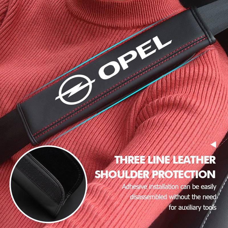 Car Seat Belt Shoulder Protector Strap Pad Interior Accessories For Opel Insignia Astra G J F K Vectra C H Corsa C B D Omega QM7