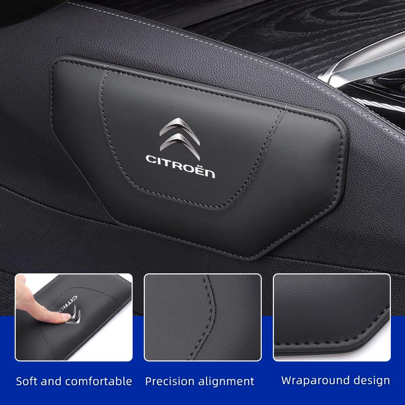 Car Leather Knee Pad Interior Pillow Comfortable Car Accessories For Citroen C4 C3 C5 Berlingo Celysee Cactus Picasso Aircross