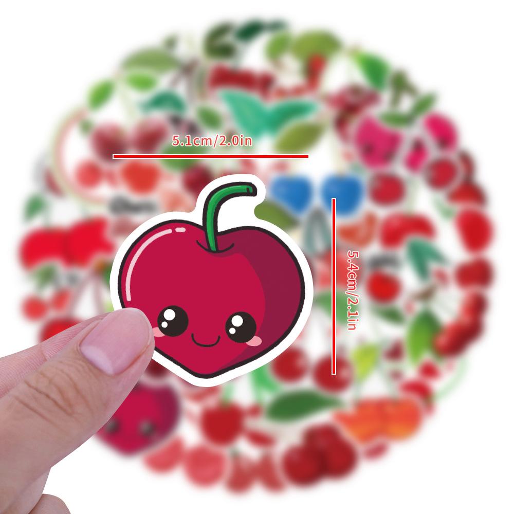 60 Cherry Fruit Graffiti Stickers Creative DIY Decorative Skateboard Mobile Suitcase Waterproof Stickers