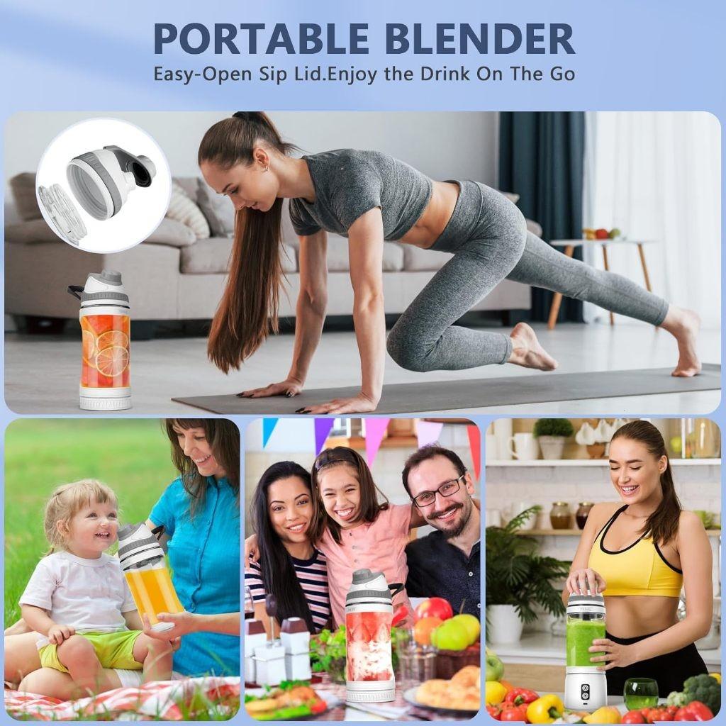 700ML Electric Juicer Small Travel Portable Juice Blender Large Capacity USB Rechargeable Mini Juice Cup