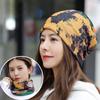 Collar Turban Lady Women  Cap Head Wrap Headscarf Stripe Hat Beanie Ruffle Cancer Hat Outdoor Cap