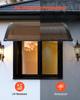 Awnings for Door Entrance, 38 X 40 In, Exterior Front Door Window Awnings with Drainage & ABS Bracket, Rain Snow Sun Protection, Overhang