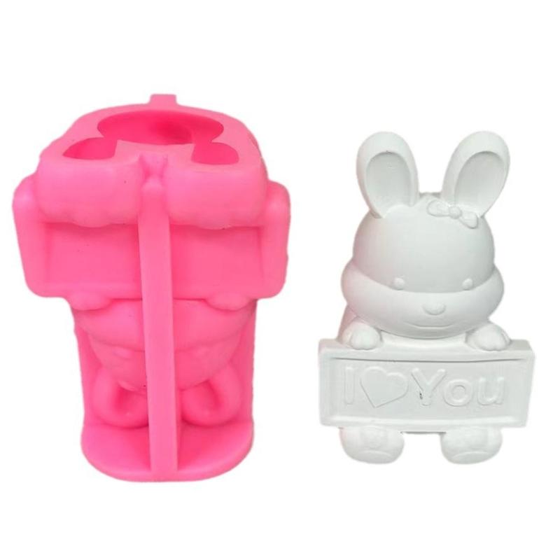 

Charming Rabbits Sign Shape Mold Versatile Rabbits Sign Silicone Mold For Proposals Anniversaries and Special Event 1