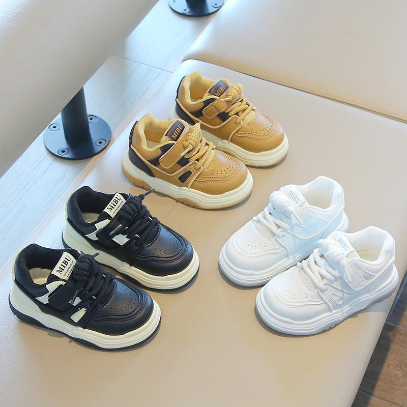 Children Soft Sole White Shoes Spring Autumn Boys Sports Skate Shoes Korean Casual Girls Toddler Sneakers