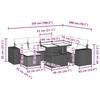 VidaXL Salon de jardin 8 pcs avec coussins noir résine tressée 3269326