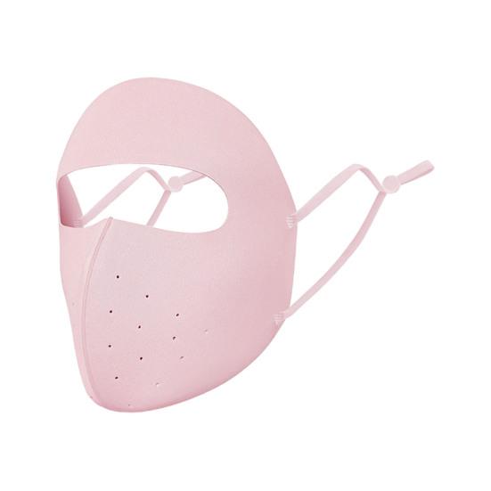 

Солнцезащитный щиток для лица Дышащие отверстия Регулируемый трос Пылезащитный УФ-защитный щиток для езды на открытом воздухе розовый