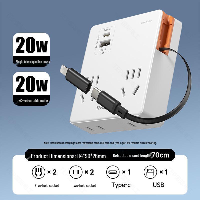 86 Type Wireless Multi-function Socket Adapter Panel Converter