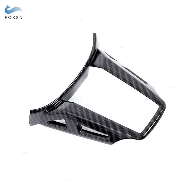 ABS Car Styling Interior Steering Wheel Lower Panel Cover Trim For BMW 5 Series G60 2024 2025 Carbon Fiber Texture