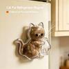 Cute Pet Fur Storage Refrigerator Magnet Transparent Acrylic Pet Cat Fur And Whiskers Memory Capsule Refrigerator