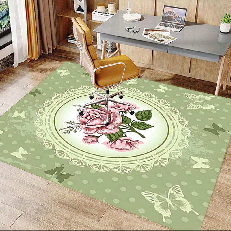 1PC Rose Butterfly Extra Large Non Slip Floor carpet, Office, family, bedroom, Studio Large Area Rug Indoor Rugs, Vibrant Colors