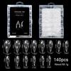 70/140/150Pcs 70/140/150Pcs Gel Dual Nail Forms Transparent 14 Size Nail Molds Poly Extension Reusable Top Nail Forms