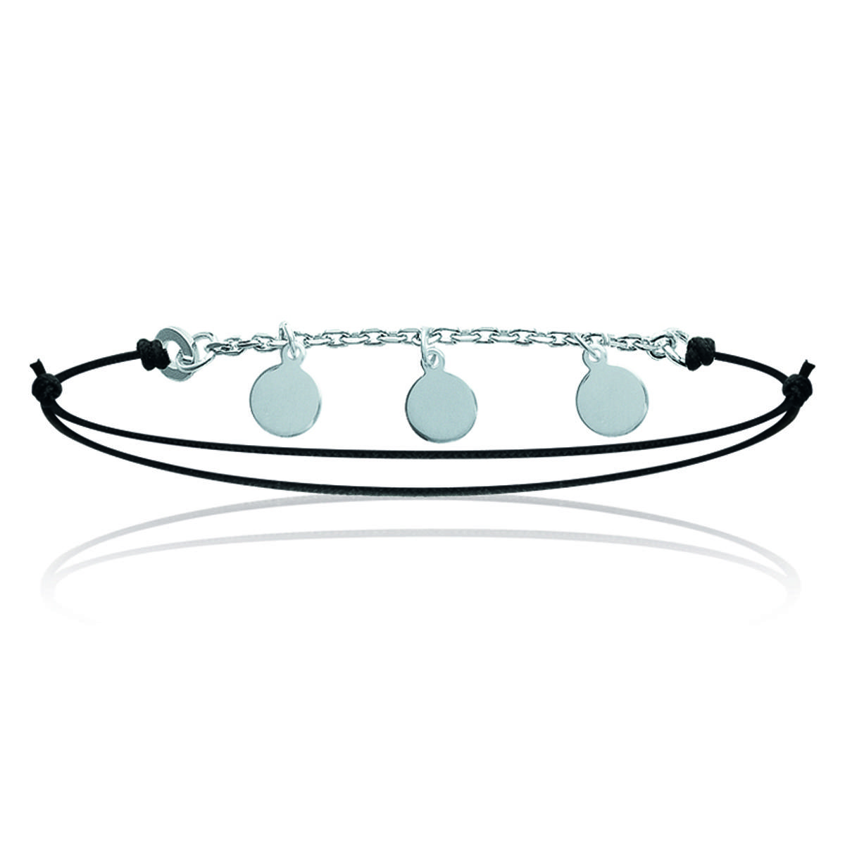 

Les Trésors De Lily [J0824] - Серебряный браслет Хореография черное серебро - 8 мм