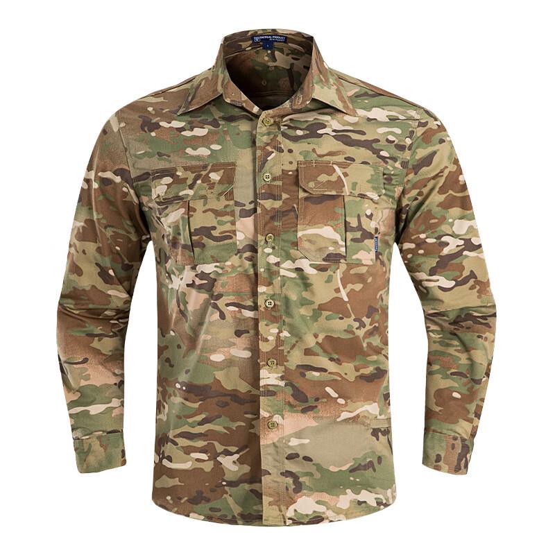 Men s Outdoor Breathable Long-Sleeve Camouflage Shirt XS-2XL