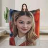Madelyn Cline Actress Poster Soft Blanket for Bedroom Living Room Travel  Flannel Throw for Spring Office Use
