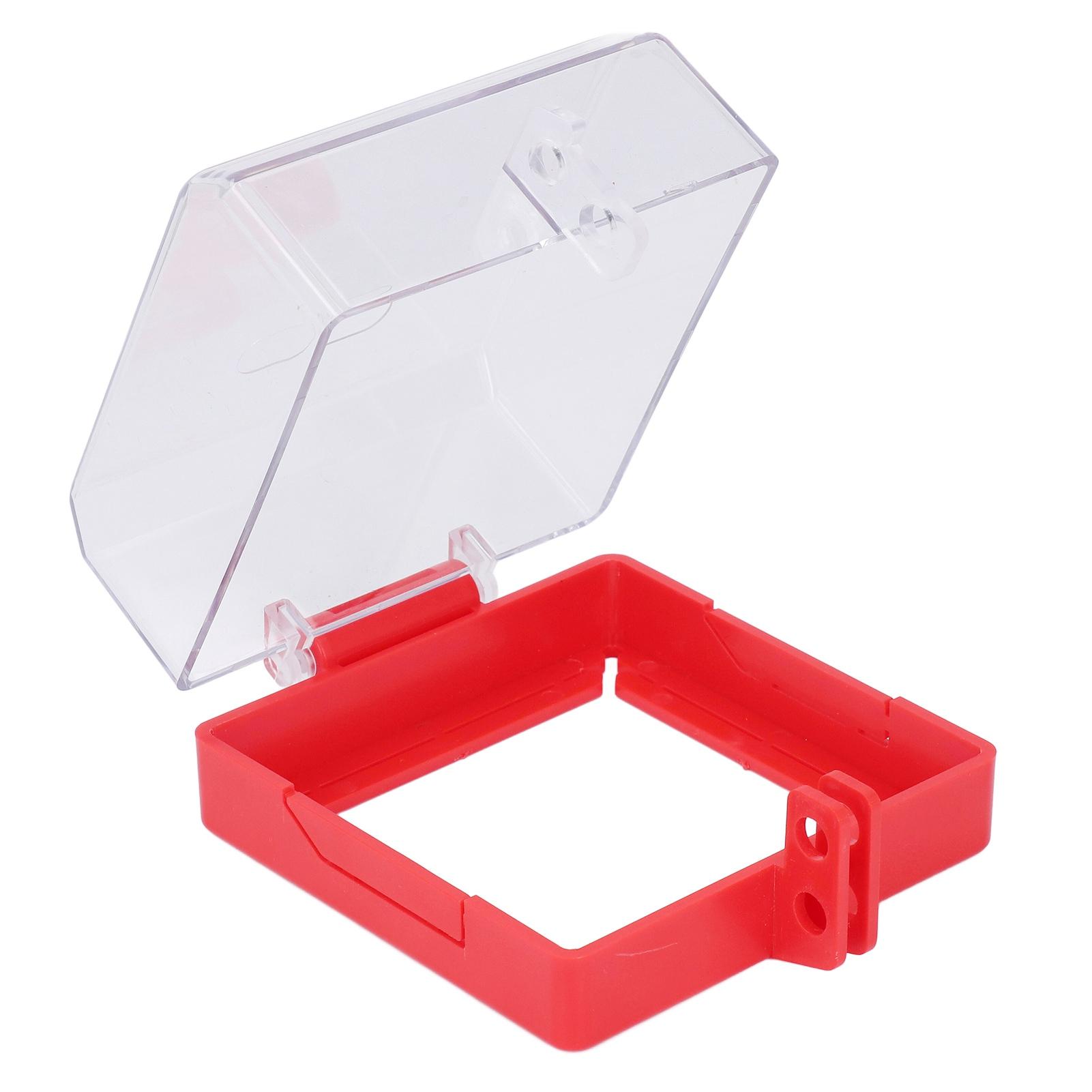 Couvercle de Bouton d'Arrêt d'Urgence Verrouillable pour l'Industrie, Bouton-poussoir Étanche Protection 105x63mm avec Design Unique, Boîtier de Protection