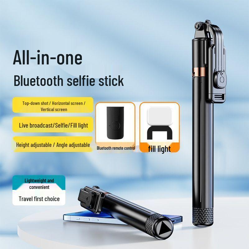 360° Rotating Anti-Shake Selfie Stick Tripod with Bluetooth Remote and Extendable Desktop Stand