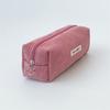 Cute Corduroy Makeup Bags Pencil Case Solid Color Pen Bag Pouch Gift for Girls School Office Stationery Organizer Supplies