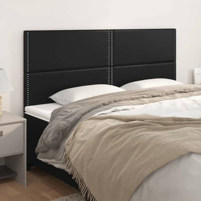 VidaXL Headboard Bedroom Furniture Bed Accessories Single Bed Heads Interior Bed Frame Heads Black 200x5x118/128 3116300