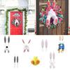 Easter Bunny Wreath Decor For Door Colorful And Durable
