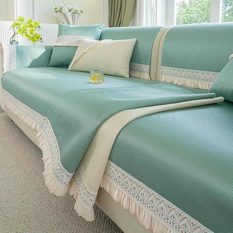 Ice Silk Sofa Cushion, Summer And Summer Non-Slip Mat, Simple Modern Light Luxury High-End Leather Sofa Cover