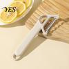 Extended Handle Peeler 3-in-1 Vegetable Peeler, Stainless Steel Ergonomic for Elderly, Anti-slip Manual Bottle Opener Sharp Blade Smooth Peeling Tool