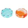 2 Pcs Cyan Yellow Portable Storage Disc Needle Sucker Round Plastic Magnetic Sewing Needle Holder with 32 Needle
