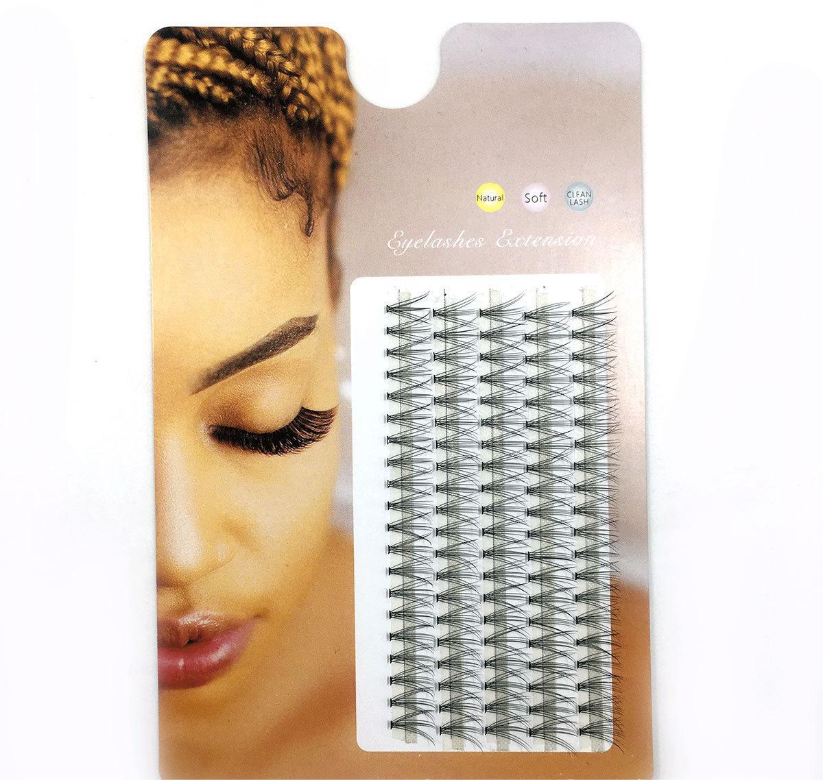 

Пучковые ресницы на горячем клее - 10P/20P/30P/40P отдельные верхние ресницы в 5 рядов 10 clusters