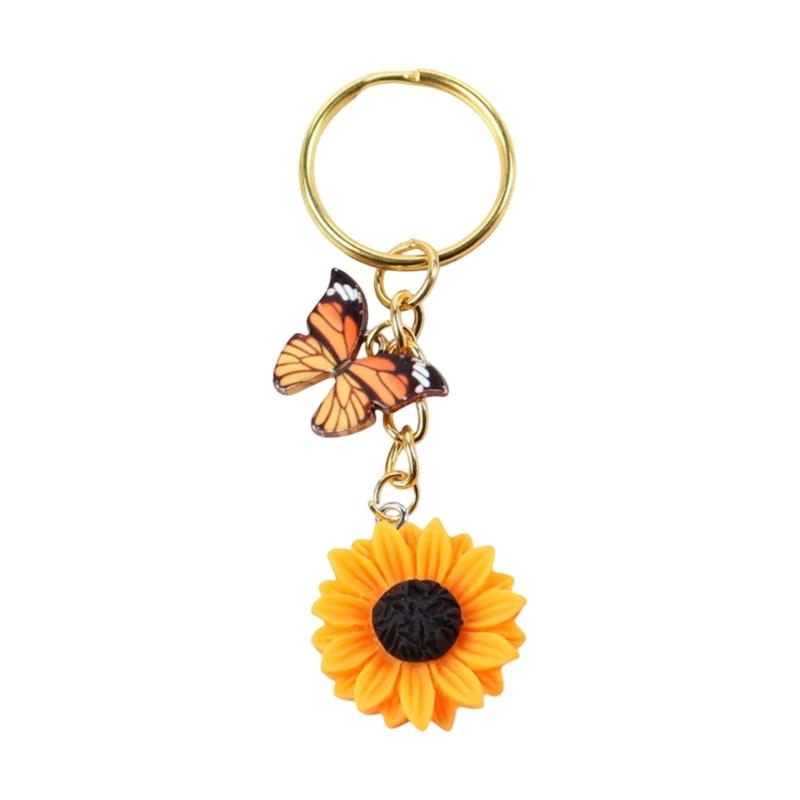 Sonnenblumen-Anhänger Schlüsselanhänger Für Naturliebhaber Mit Realistischem Harz Und Design