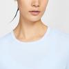Nike Dri-Fit Tempo Comfortable Fashionable Simple Versatile Solid Color Short Sleeve Regular T-Shirt Women Tops Light-Blue HQ0649423