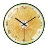 8" Cartoon Fruit Wall Clock: Modern Watermelon, Orange, Kiwi Design