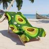 Telo Mare Avocado Oversize, Morbido Microfibra Asciugatura Rapida Stampa Cartone Animato Avocado Asciugamano da Bagno, Grande Coperta da Spiaggia per Piscina e Viaggio