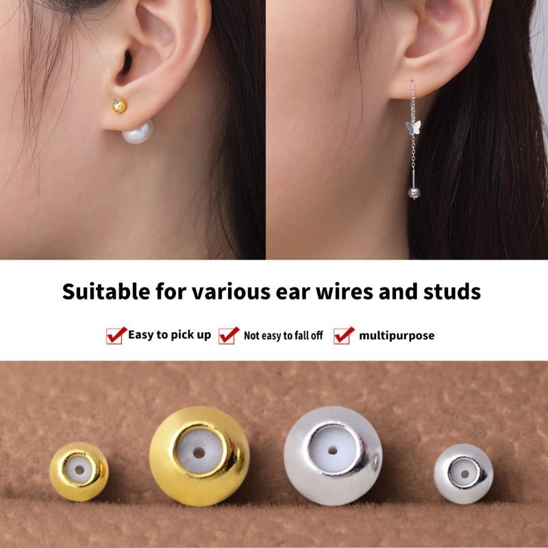 Pack of 20 Earring Backs Ear Jewelry Replacement Earring Plugs Earrings Part Metal Texture Suitable for Daily Party Use
