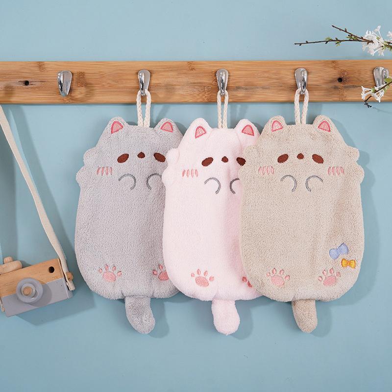 Animal Hand Towel Hanging Hand Towel Water Absorption Hand Wiped Towel Thickened Quick Drying Hand Towel Body Hand Face Towel