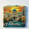 Albánie Samolepky na ledničku Věž Cestovní suvenýry Tirana Magnetky na ledničku Domácí dekorace Svatatební dary