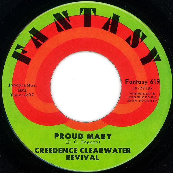 7-дюймовая пластинка CREEDENCE CLEARWATER REVIVAL Proud Mary Born F2719 1968 США Рок Б/у