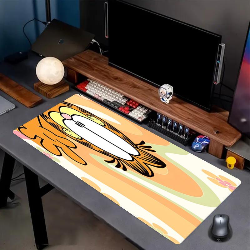 Garfield Print Mouse Pad, Anti‑Slip Desktop Keyboard Mat, for PC Laptop Gaming Working Daily Use, Cool Festival Surprise Gift