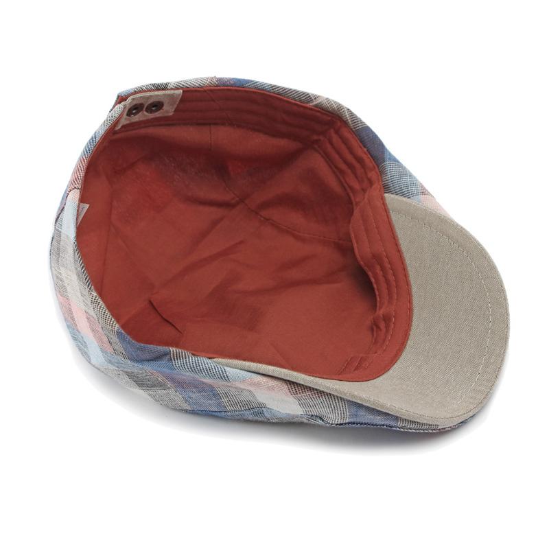 Beret w kratę, męski i damski, kapelusz przeciwsłoneczny, brytyjski, zabytkowy, czapka typu Forward, czapka z daszkiem, czapka gazeciarza, czapka z daszkiem, czapka kierowcy, czapka Ivy, czapka Gatsby'ego, malarza