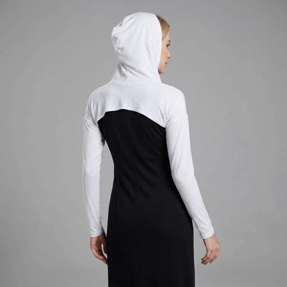 Polyester Hooded Capelet Long Arm Hijab Versatile Multi-Functional Cape Daily Wear