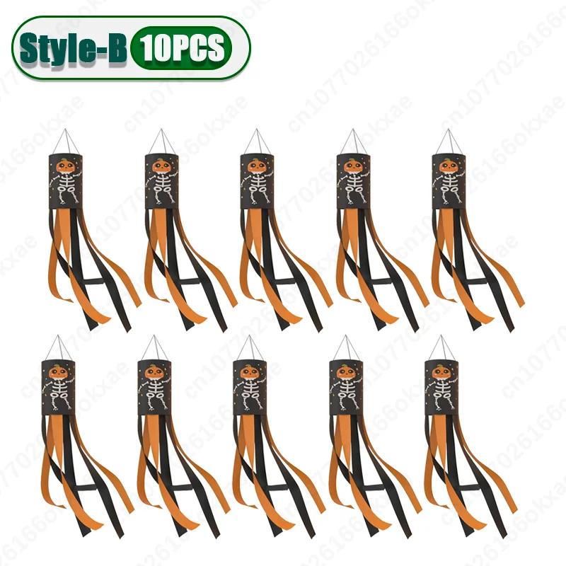 1-20 STÜCKE Halloween Geist Windsack Flagge Wasserdicht Hängende Außendekorationen für Hof Terrasse Garten Party Geisterfest Zubehör