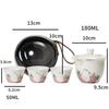 5PCS SET Cute Rabbit Travel Tea Set Portable Camping Outdoor Ceramic Tea Set 1 Pot 3 Cups